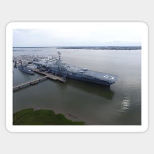 USS Yorktown from Drone Sticker